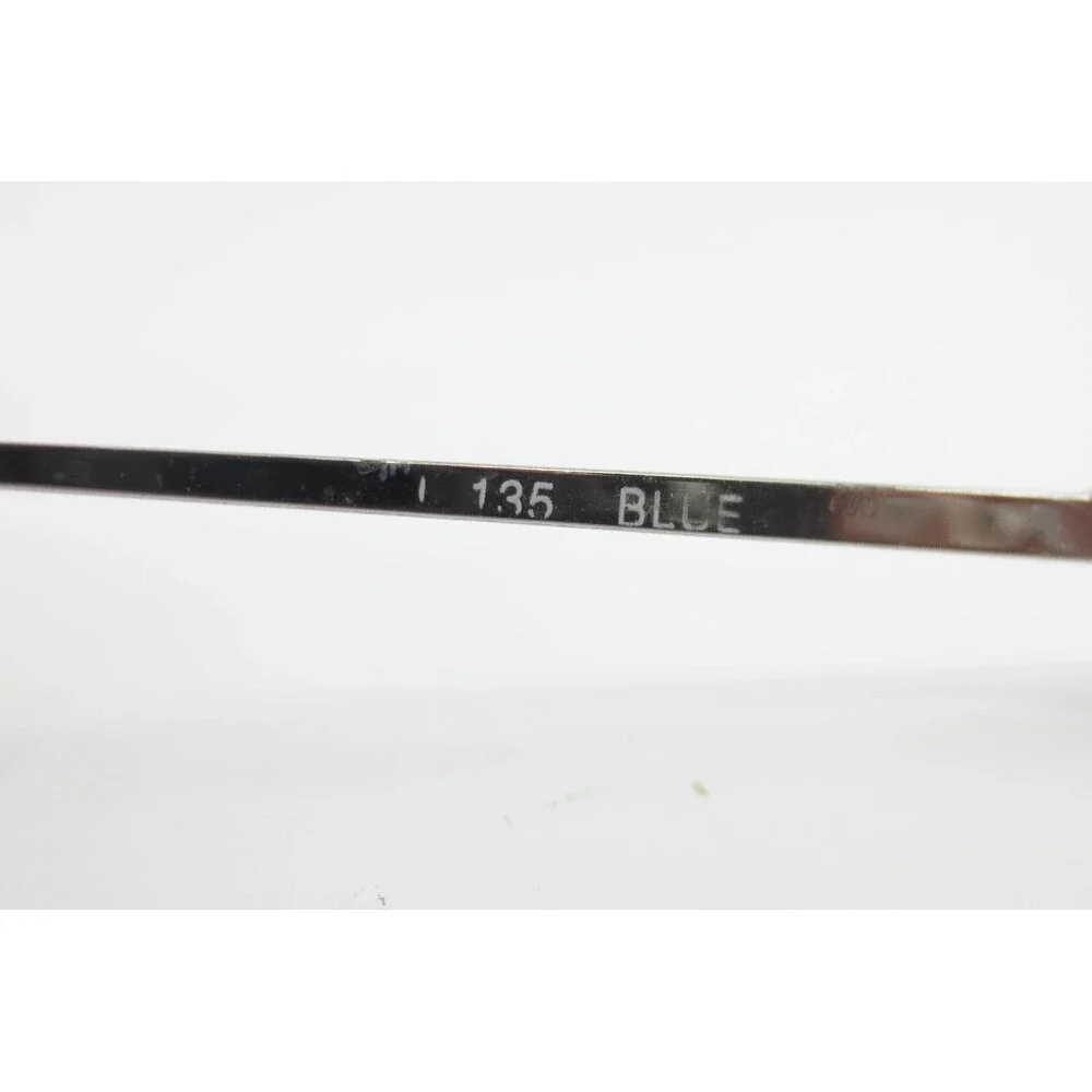 Revlon Lily Blue Metal Oval Eyeglass Frames Floral Temple 48-20-135 36145